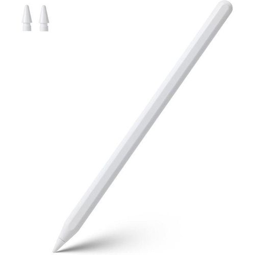 Stylus Pen for iPad, Apple Pencil 2nd Generation Alternative, Magnetic Wireless Charging, Active Capacitive Lapiz Precision iPencil for iPad Air 5th 4th Gen, iPad Pro 12.9 11 inch, iPad Mini 6 (White)