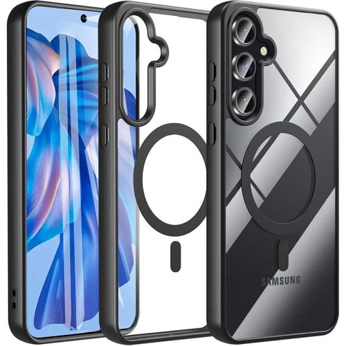 Case for Samsung Galaxy A57 5G Magnetic Bumper .Compatible with MagSafe .Military Grade Shockproof. Slim Clear Back Cover for Samsung Galaxy A57 5G - Black