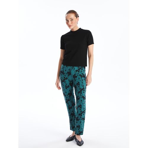 Elastic Waist Comfortable Pattern Patterned Women's Trousers