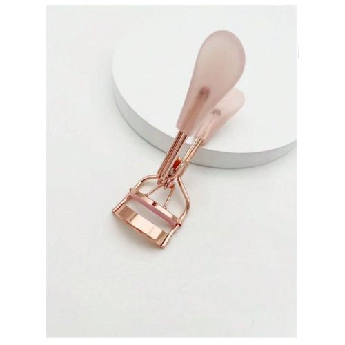 Shein Rose Gold Transparent Pink Handle Eyelash Curler â€“ Essential Beauty Makeup Tool