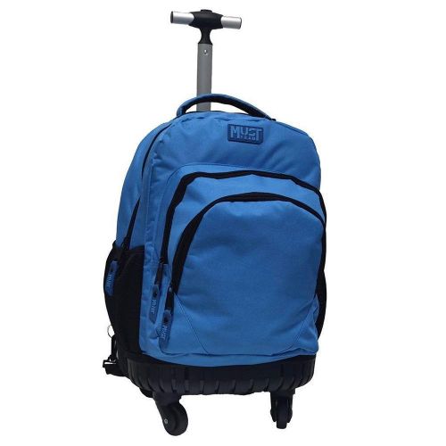School Trolley Backpack Team Xpression Blue 3 Cases
