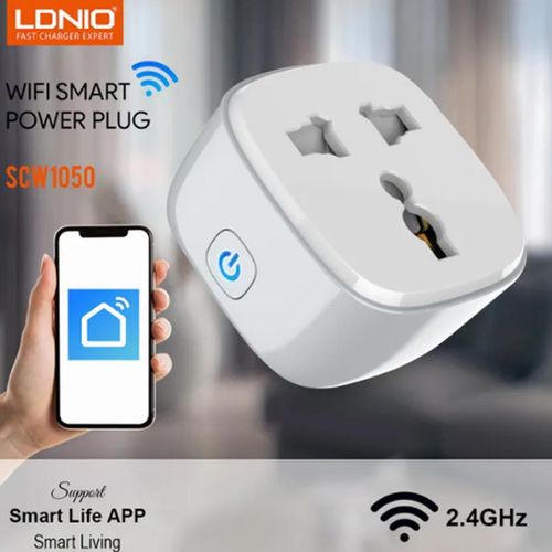 SCW1050 2.4GHz Smart Universal Wi-Fi Power Socket & Plug - White