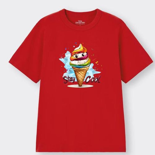 T-SHIRT RED LOGO SATY COOL (3-6Y)