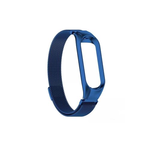 strap Compatible with Xiaomi Mi Band 5/6, Stainless Steel Watch Band Metal Replacement Bracelet Wristband for Xiaomi Mi Smart Xiaomi Mi Band 5/6 blue