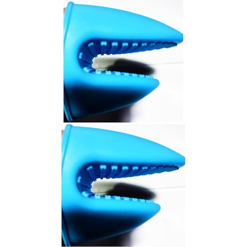 Mini silicone oven holder set of 2 pieces blue
