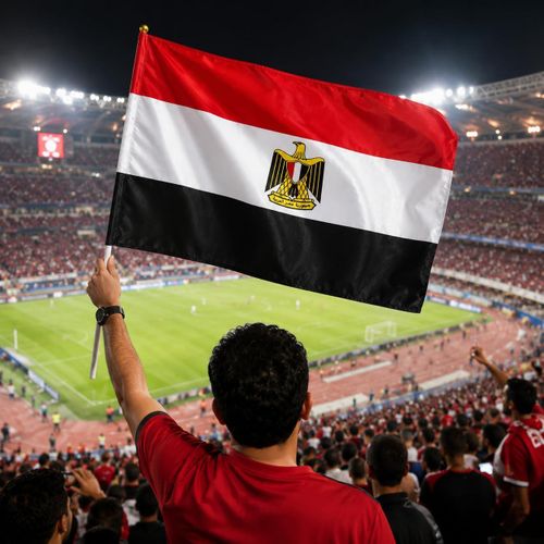 6 pieces of Egyptian handheld flags for festivals, the World Cup and National Day events, double-sided desk flags for parties, celebrations and decoration, large size (40cm * 30cm)