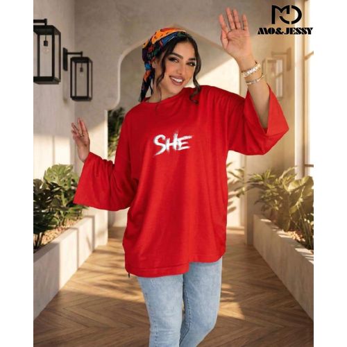 Oversized T-Shirt Cotton Long Sleeves for Women