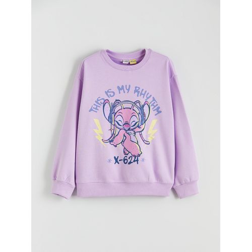 Stitch Print Girl's Cozy Sweatshirt
