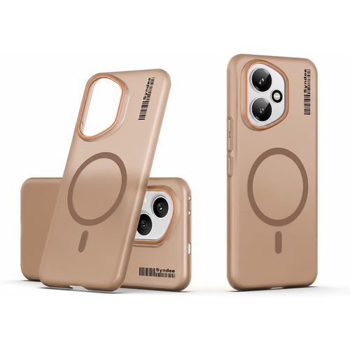 Case Back Cover for Honor 400 5G Case, Sleek Frosted Translucent Back Only Compatible with Wireless Magnetic Accessories Anti-Scratch Shockproof Phone Case (Brown)