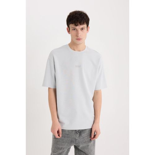Boxy Fit Crew Neck Ütü Gerektirmeyen Nefes Alabilen Printed Short Sleeved Heavy Fabric Tişört