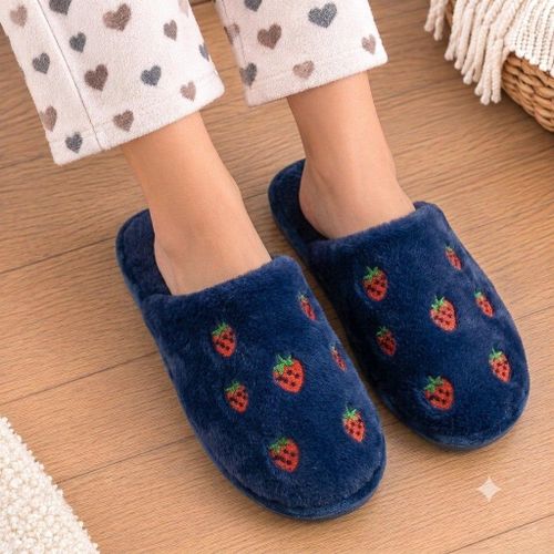 Fur Slippers for Winter Home Wear