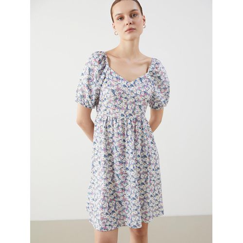 Sweetheart Neck Floral Mini Dress
