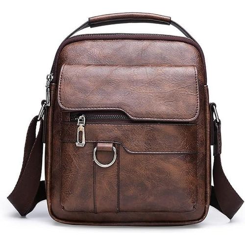 Lu*ury PU Leather Crossbody Bag for Men Meriado Casual Travel Shoulder Large Shoulder Bag