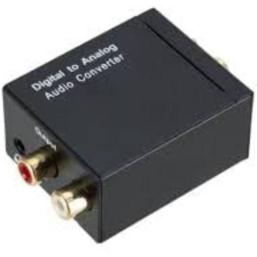 Audio Converter Digital to Analog Digital to Analog Audio Converter Converts Coaxial or Toslink digital audio signals to Inp analog L/R audio, Black