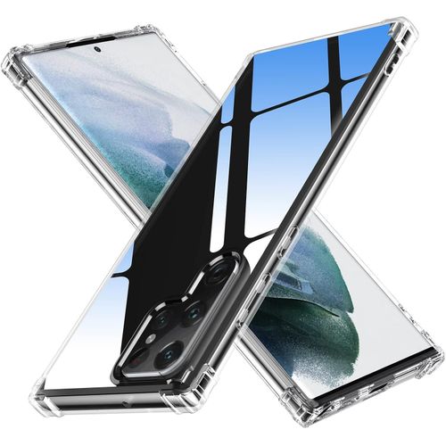 LEYI Protective Case for Samsung Galaxy S22 Ultra 5G Crystal Clear, Anti-Yellowing, Slim, Flexible, Shockproof, Military-Grade Transparency Made of Silicone and TPU (6.8-inch).