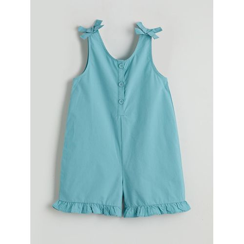 V Neck Ruffled Baby Girl's Jumpsuit