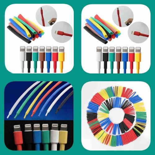 Heat Shrink Tubing for Protect and Repair Cables - 8 Pieces, 4 Different Sizes