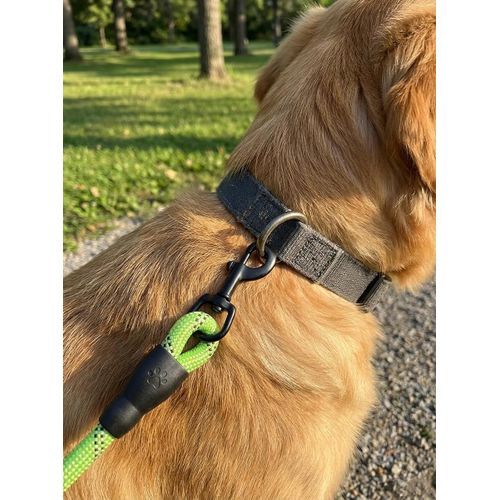 Strong Heavy Duty Dog Leash 1.25m Padded Handle Rope Leash Reflective Walking Lead Comfortable Control Heavy Pullers Small Medium Large Dogs Safety Rope Pet Walking Gear, Green
