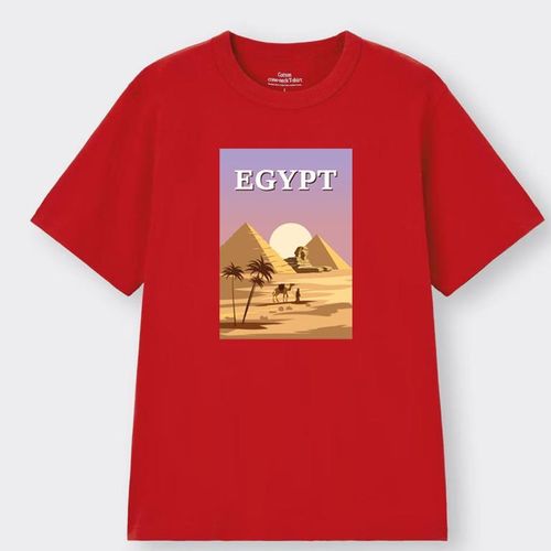 Pyramids / Egyptian / cottonT-shirt (Red) size(6-9Y)