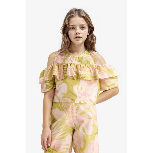 100% Cotton Patterned Short Sleeve Blouse Girl Kids