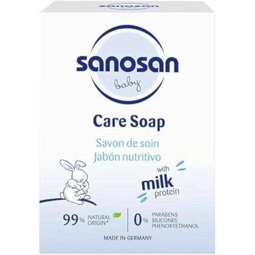 care soap for daily new born and baby care, the best from milk for healthy baby skin. Mild soap for gentle cleaning baby’s skin