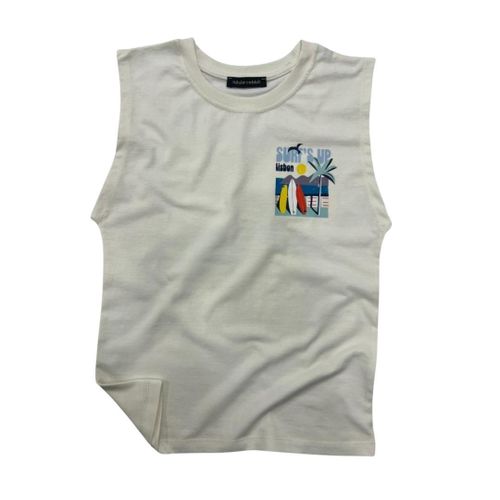 Printed Cut T-Shirt Kids Off White