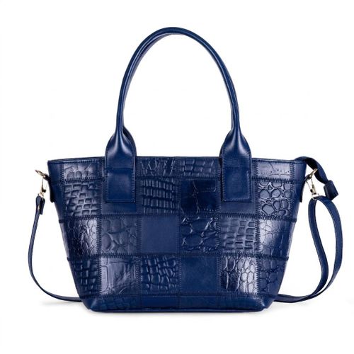 Leather Hand Bag For Women - Dark BLUE