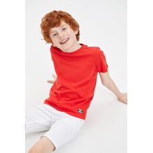 Boy Red Crew Neck Short Sleeve T-Shirt