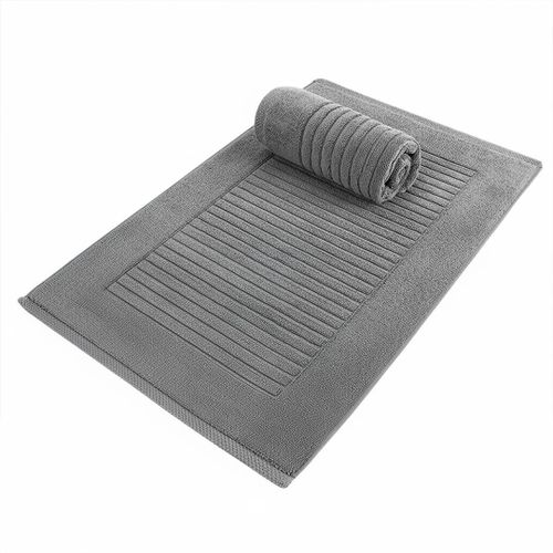 Thick Terry Bath Mat Floor Towel- 100% Cotton – Set of 1 Piece Everyday Comfort for Your Feet Soft Touch, Strong Absorption & Elegant Look - 50 * 70 cm -Turkish Edition (1000 GSM)