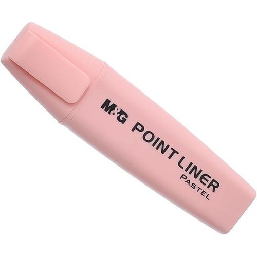 Chenguang Highlighter Pen, Bright and Soft Highlighting, Chisel Tip, Pink Pastel - No: AHM21578