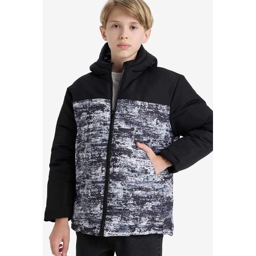 Boy Hooded Water Repellent Puffer Jacket