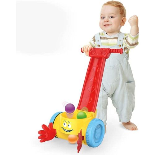 2 in 1 Baby Ball Popper Activity Walker for Kids - Push Walker for Baby with Music, 3 Colorful Balls, Scooper Hands, Popper & Fun Face - Activity Kids Walker for Baby Boys Girls 12 to 24 Months