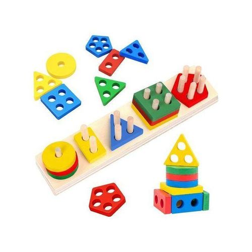 Puzzle Cubes in Geometric Shapes - Educational Toy for Toddlers