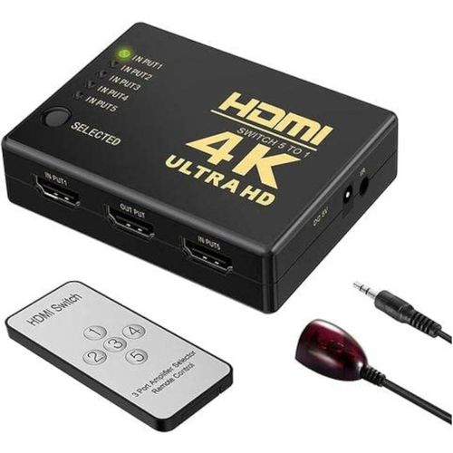 Switch HDMI 5Port 5 In / 1 Out + Remote 4K