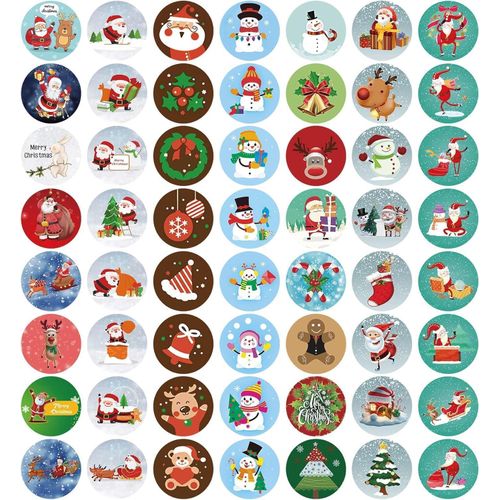 100 Christmas and New Year Stickers Set of 56 Different Cute Stickers