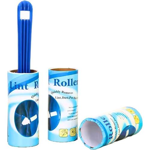 Lint Remover Brush with 2 Refill Rollers for Cleaning Clothes, Furniture, Couch, Carpet from Pet Hair, Dust and Dirt, Portable for Daily Use and Travel .
