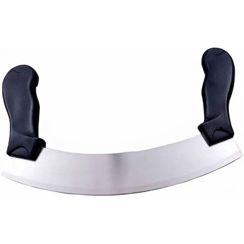 Molokhia chopper with a sharp blade and comfortable plastic handle for chopping molokhia and other greens, 25.5 cm
