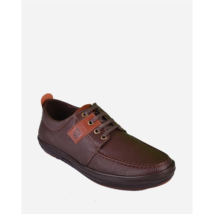 Leather Casual Shoes - Brown