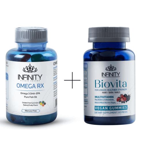 infinity omega rx Gummies 60 + Infinity Biovita Multivitamin Gummies 60