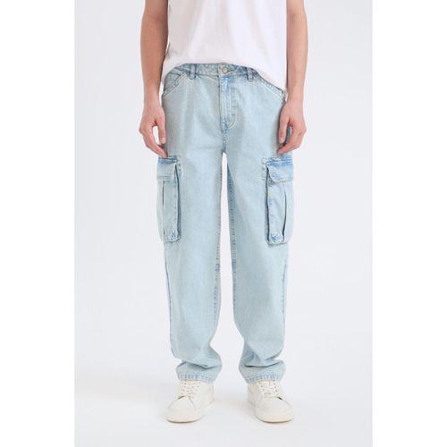 100% Cotton Relax Fit Wide Leg Jean Pants