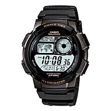 AE-1000W-1AVDF Rubber Watch - Black