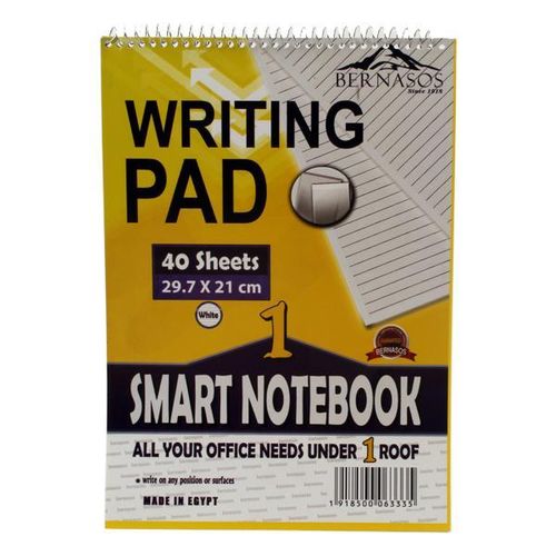 Wirebound Notepad 40 Sheets Ruled A4 Assorted Designs