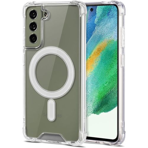 Magnetic Phone Case for Samsung Galaxy S21 Fe for MagSafe Case/Shockproof Samsung S21 Fe Case for MagSafe Transparent/Clear Case for Samsung Galaxy S21 Fe Case Magnetic