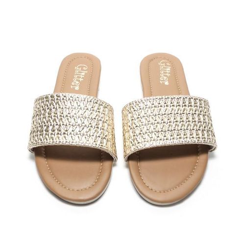 Women Slippers - Gold