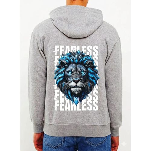 M&K Oversize Hoodie FEARLESS Grey
