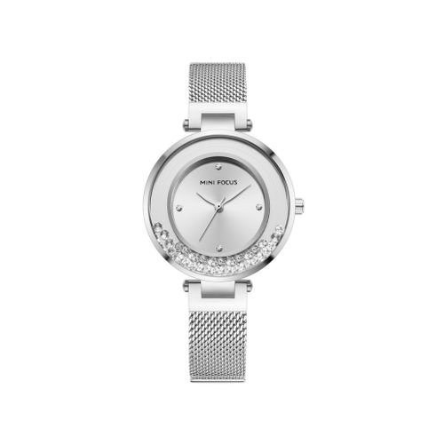 ساعة ميني فوكس نسائية ستانلس ستيل فصوص كريستال متحركة MF0254L.01