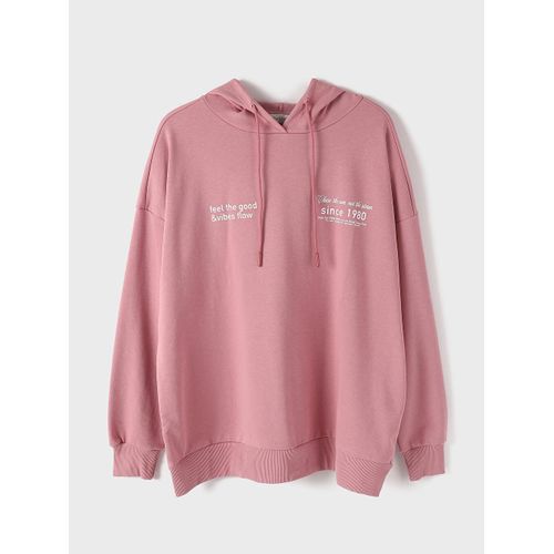 Hooded Printed Long Sleeve Women's Sweatshirt