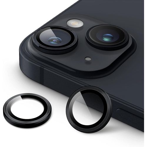 Tempered Glass Camera Lens Protector for Apple iPhone 15 / iPhone 15 Plus (Black)