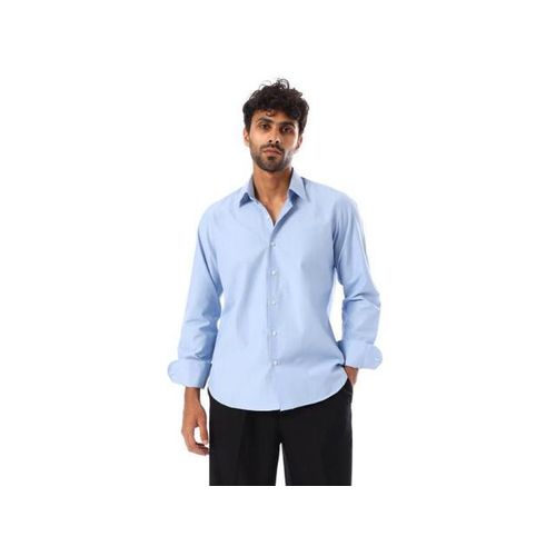 Ted Marshall Men's Classic Plain Shirt - Sky Blue