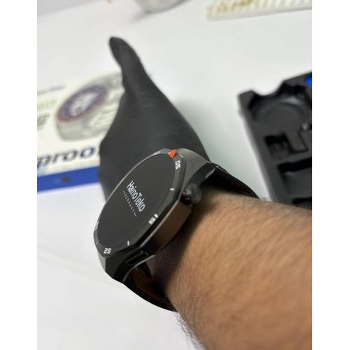 smartwatch Haino Teko-25 features a high-resolution circular AMOLED display, is water-resistant ,Bluetooth Calling , supports smart notifications ( Black )